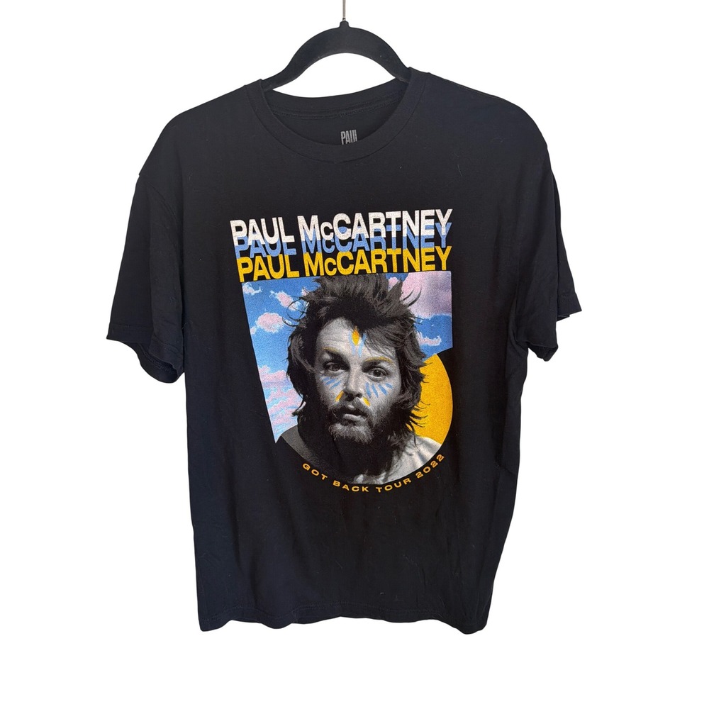 Paul McCartney Got Back‎ Tour 2022 Black Graphic Concert T-Shirt Mens Large